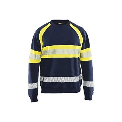 Imagen de Blakläder 335911588933s alta visibilidad sudadera Talla S en color azul marino y amarillo 1