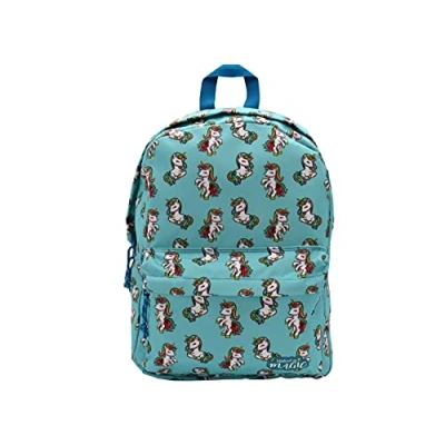 Imagen de Mochila 2 Compartimentos Bagoose Unicornio Azul
