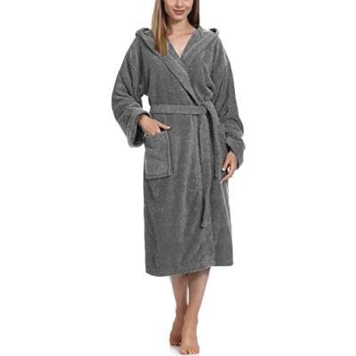 Imagen de Ladeheid Albornoz de Baño 100% Algodón Ropa Casa Mujer LA40 193 (Gris Oscuro 12 (Densidad 400), S)