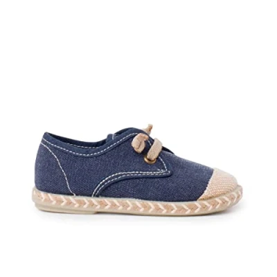 Imagen de Pisamonas Puntera YUTE Cordon ELÁSTICO Zapatos de bebé para niños, Talla: 35, Azul marino