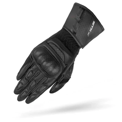 Imagen de SHIMA STX Guantes Moto Mujer Cuero Homologados Largo Verano Motos Guante Ventilado Certificatos Con Protección Motorista Racing Protecciones Ventilación Verão (Femenino, Negro, M)