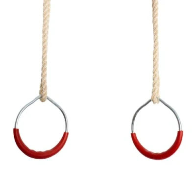 Imagen de emwe 2593 Juego de anillos columpio para niños, longitud cuerda aprox. 130 cm, capacidad carga 50 kg, calidad