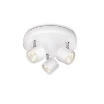 Imagen de Philips myLiving Star Barra de focos, LED, 3 luces, aluminio, luz blanca cálida, W, color blanco