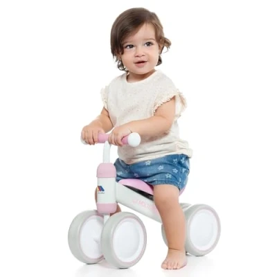 Imagen de MOLTO Bicicleta sin Pedales My 1st Ride on Rosa Corre Pasillos para Uso en Casa o el Parque Juguetes Infantiles Seguros y Resistentes Fomenta Desarrollo de los niños niñas + 10 Meses