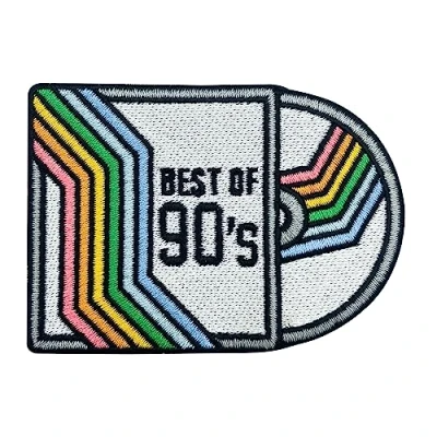 Imagen de Finally Home Parche para planchar Best of 90&#039;s Retro CD Vintage Patches Casete Flicken, Old School Music Aufbügler, Rainbow Patch