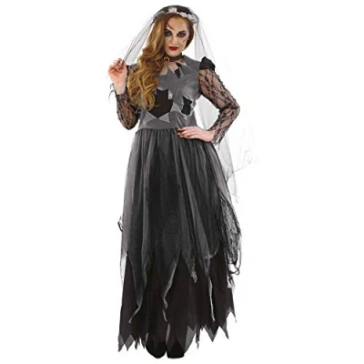 Imagen de Fun Shack Disfraz Cadaver Mujer, Disfraces Novia, Vestido Novia Muerta, Zombie Traje Cadaverica, Mujer Zombie, Halloween Talla M