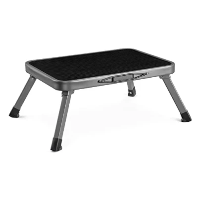 Imagen de Navaris Taburete Plegable Multiuso Banqueta con asa de Transporte Peldaño alzador transportable para Cocina baño Camping Caravana niño