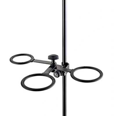 Imagen de K&amp;M 15910 Soporte para sordinas, negro 3 sordinas acoplable a trípodes y atriles trompetas, trompetas
