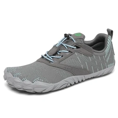 Imagen de SAGUARO Zapatillas Barefoot Hombre Mujer Minimalistas Zapatos Calzado de Trail Running Shoes para Zero Drop Suela Gris Francés,Gr.43