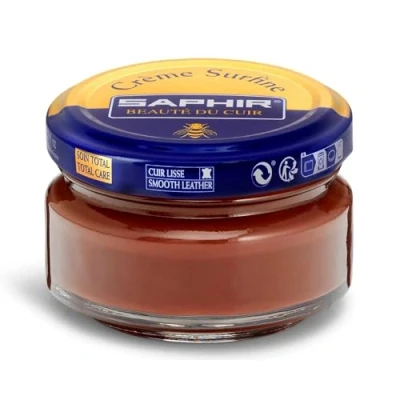 Imagen de SAPHIR Crème Surfine 50 ml Pommadier Crema para Nutrir y Suavizar los Cueros Lisos (Marrón 04)