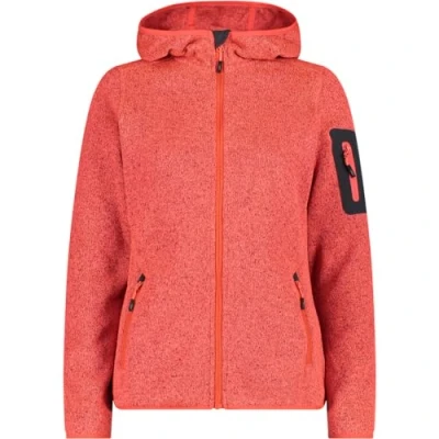 Imagen de CMP Chaqueta Mujer Capucha Fija, Rojo Amapola Fluo Antracita, XS