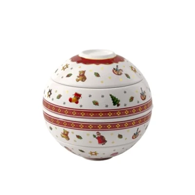 Imagen de Villeroy &amp; Boch Toy&#039;s Delight La petite Boule, vajilla de porcelana, Navidad, Set cuencos, 5 piezas. servicio, 14 cm Ø, apto para lavavajillas y microondas, multicolor