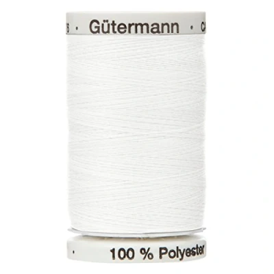 Imagen de Color blanco 800 Gutermann Top de punto hilo coser Extra fuerte Jeans 30 m carretes, 1 Spool