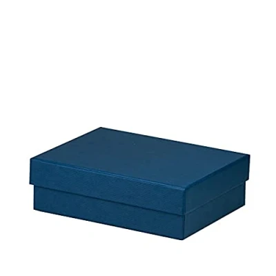 Imagen de Rössler Papier 13401453905 Caja rectangular de cartón Boxline, 140 x 190 60 mm, azul marino, 1 unidad
