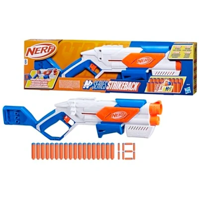 Imagen de Nerf N Series, Lanzador Strikeback y 18 Dardos N1