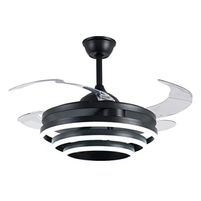 Imagen de BEL AIR HOME Ventilador De Techo SFERA Con Motor DC y 3 Anillos Luz Led 36W (3000K, 4000K, 6500K) Mando a distancia incluido (NEGRO)