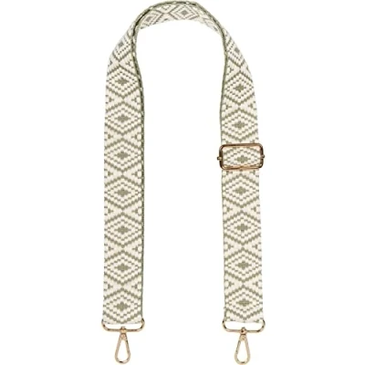 Imagen de styleBREAKER Bolsas de hombro con patrón azteca, correa bolsillo mosquetón, ajustable, para teléfono móvil, cadena color: verde lima y beige