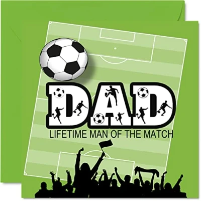 Imagen de tarjetas de cumpleaños fútbol para papá Top Flight Dad Tarjeta feliz hijo e hija, regalos padre, 145 mm x mm, felicitación el