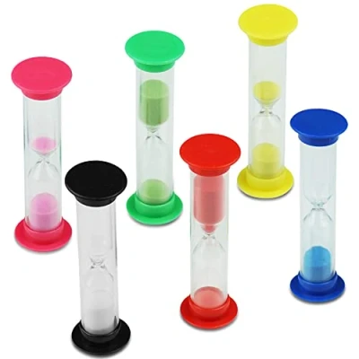 Imagen de Ceisazira 6 Piezas Reloj de Arena Niños, 30S, 1Min, 2Min, 3Min, 5Min, 10Min Relojes Arena, Hourglass Kit, Colorido Temporizador para Cepillan los Dientes, Juegos, Escuela, Hogar, Cocina, Oficina