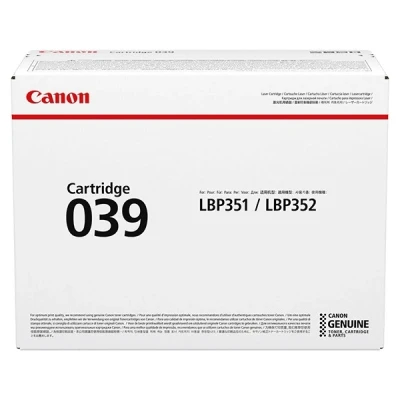 Imagen de Canon 039 Cartucho Negro Tóner Para Impresoras Láser (cartucho, Negro, Laser, Canon, Lbp352i,lbp351i, Caja)