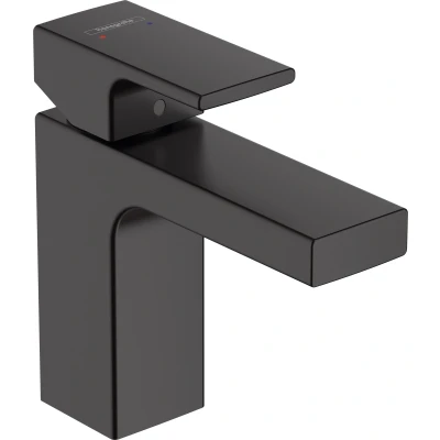Imagen de hansgrohe Vernis Shape grifo lavabo sin desagüe, monomando 100 mm, mezclador ahorro de agua (EcoSmart), negro mate, 71569670