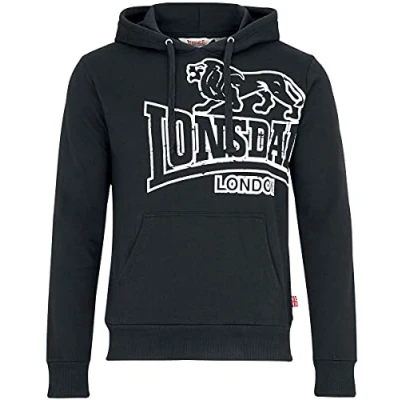 Imagen de Lonsdale Tadley Jersey con capucha, Hombre, Talla: 3XL, Black/ecru