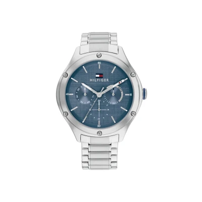Imagen de Tommy Hilfiger Reloj Analógico de Cuarzo multifunción para Mujer con Correa en Acero Inoxidable, Ice Blue