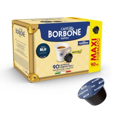 Imagen de Caffè Borbone Mezcla de Café Azul 90 Cápsulas (6 cajas 15) Compatibles con Máquinas Nescafè* Dolce Gusto*