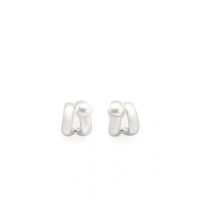 Imagen de Kate Spade New York Aros dobles KEEP SPARKLING redondos, Claro/Plateado