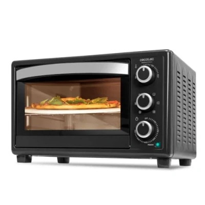 Imagen de Mini horno Cecotec Bake&amp;Toast 2600 Black 4Pizza, 1500 W, 26 l, 230C, Temporizador, 6 modos, Piedra especial pizza,