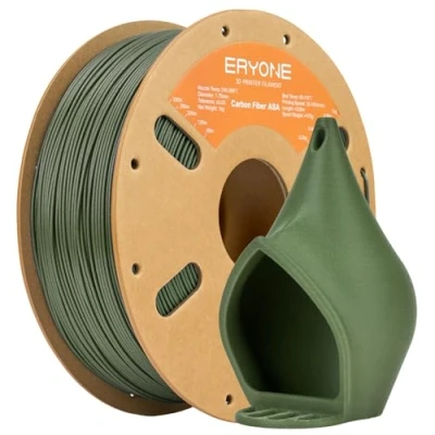 Imagen de ERYONE Carbon Fiber Filament 1.75mm +/ 0.03mm, 3D Printing Filament, Fit Most FDM Printer, ASA CF Olive Green, 1kg Spool (2.2LBS)