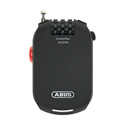 Imagen de ABUS candado especial Combiflex 2502/85 Adecuado como de equipaje, esquí, casco Cable acero 85 cm con código combinación Negro