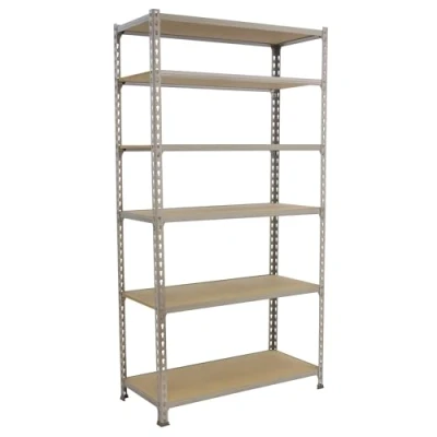 Imagen de Simon Rack Estanteria Metalica, 2500x1100x500 mm, 6 Baldas de Madera, 200 kg Punto Flexión, Estanterias Almacenaje, Galvanizado/Madera Maderclick