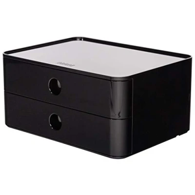 Imagen de Han 1120 13 Smart Box Allison Cajonera apilable con 2 cajones, color negro