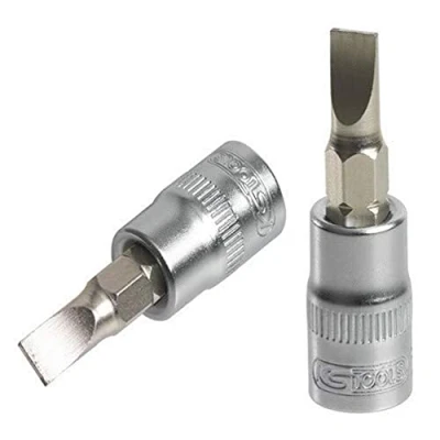 Imagen de KS Tools 922.1489 Llave de vaso destornillador ranura 1/4&quot;, L.37 mm, 6,5 gama ULTIMATE®, cromo vanadio, acabado cromado satinado