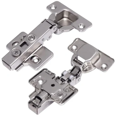 Imagen de AERZETIX C41043 Juego de 4 Bisagras invisibles clipable para puertas muebles con amortiguador y regulación 3D revestimiento total/en aplique apertura 110 montaje 35mm