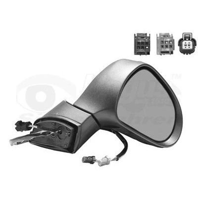 Imagen de espejo retrovisor Van Wezel 4029808 derecha imprimado completo, convexo, para ajuste elect. espejo, calefactable, con sensor de temperatura