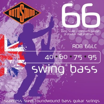 Imagen de Cuerdas Rotosound para bajo eléctrico SWING DOUBLE BALL END 4 str.RDB66LC Medium 40 95