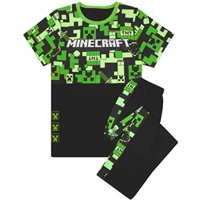 Imagen de Minecraft Pijamas para niños Largos o cortosopciones Inferiores 10 11 años