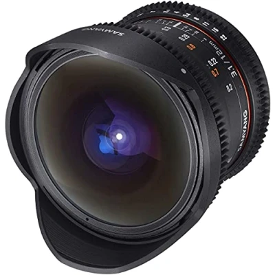 Imagen de Samyang F1312101101 Objetivo para vídeo VDSLR Canon EF (Distancia focal Fija 12mm, Apertura T3.1 22 ED AS NCS, Ojo de pez), Negro