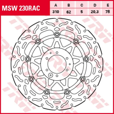 Imagen de Disco de freno TRW MSW230RAC, 1 Pieza