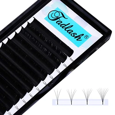 Imagen de Extensiones Pestañas Volumen Ruso 0.07 d Rizo 9 16mm Longitud de Mezcla 2D 3D 5D 20D Easy Fan Natural Falsas Seda para Salón Profesional Maquillaje(0.07 mix(9 16))