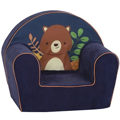 Imagen de KNORRTOYS.COM Knorr Toys 68379 Sillón Infantil Happy Bear, Espuma, Azul Oscuro