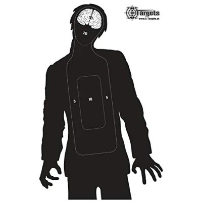 Imagen de x Targets Dianas Grandes de Zombi, Silueta 53 84 cm, Papel 120 g/m² (40 Unidades)