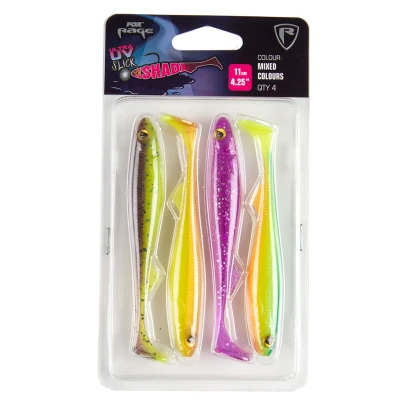 Imagen de Fox Rage Slick Shad Mixed UV Colour Pack 14cm Shads