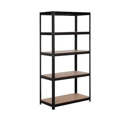 Imagen de CATTERHOUSE Estantería Metálica en Kit Hans Plus 90x40x180 cm de Almacenaje Color Negro con 5 Baldas Ajustables Soporta hasta 875 kg