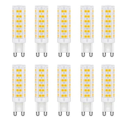 Imagen de Jiotouhu Bombilla LED G9, 7 W G9 (equivalente a 65 halógeno bombillas G9), blancas cálidas 3000 K, sin parpadeo, ángulo de 360 grados, CA 220 240 V, 10 unidades