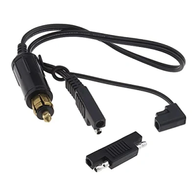 Imagen de eMagTech Hella Powerlet Enchufe de 12 a 24 V DIN Conector Adaptador SAE Cable 18 AWG liberación rápida y desconexión Compatible con BMW Encendedor Coche Moto