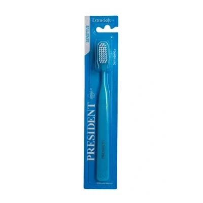 Imagen de President Cepillo sensible para dientes y encías sensibles. Con cerdas extra suaves. Limpieza eficaz de las superficies interdentales. Masaje suave a lo largo del borde encías. Respeta el