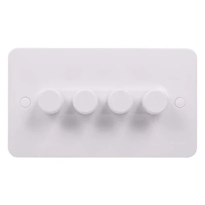 Imagen de Schneider Electric Lisse Interruptor regulador de intensidad 2 vías, 250 W/250 VA, color blanco